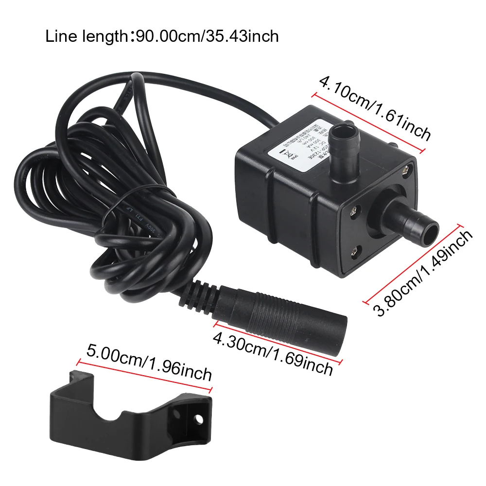 USB Pumping 120L/H Water Circulation DC12V for Garden Pond Fish Tank Micro 5V Brushless Small Water Pump Mini Submersible Pump