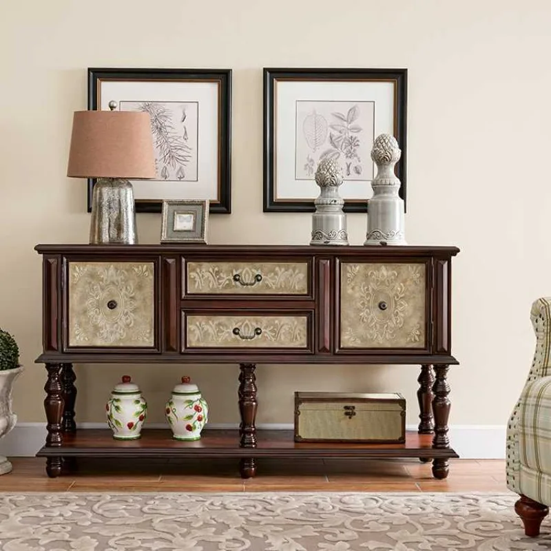entrance cabinet, large apartment foyer, solid wood entrance decorative cabinet, living room side cabinet