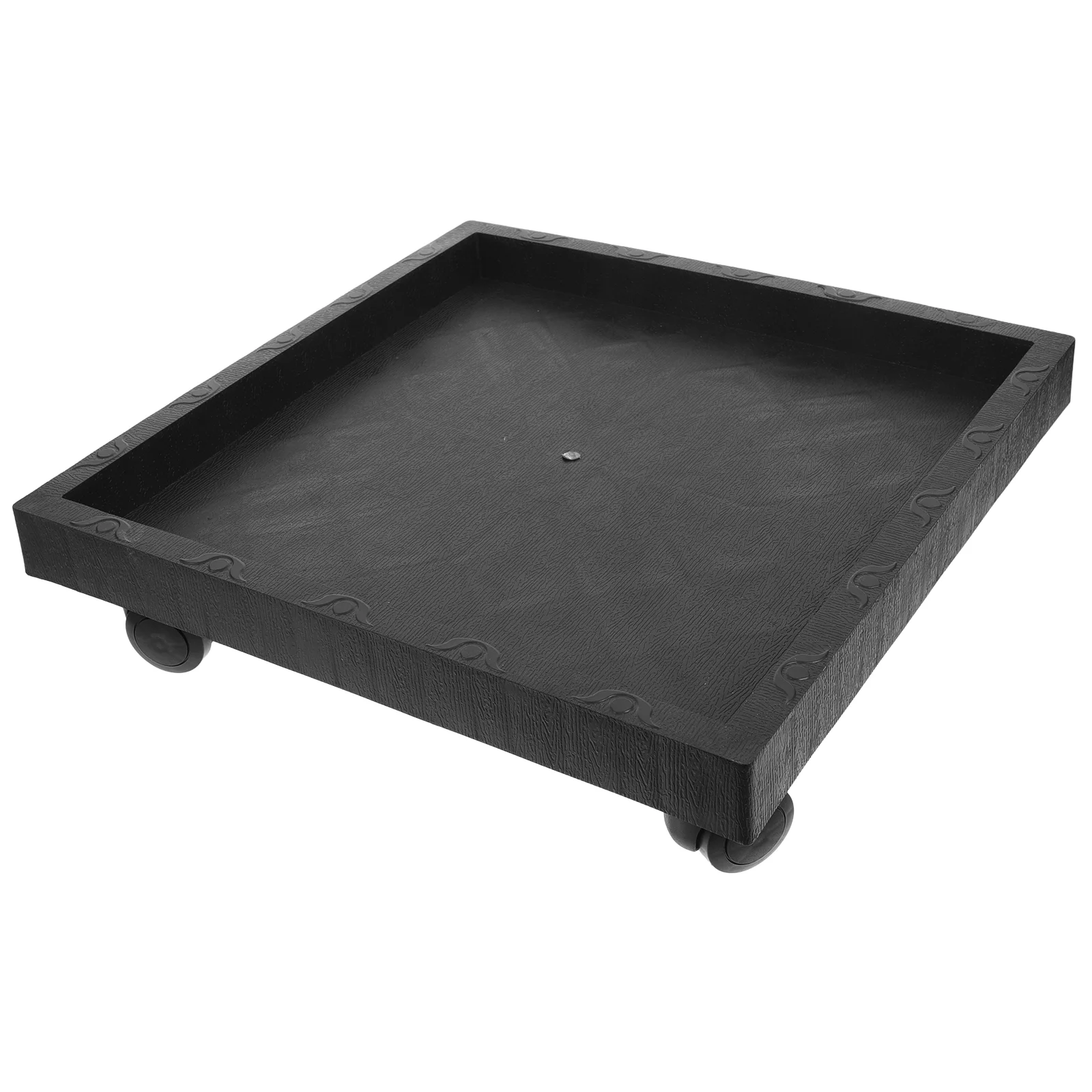 Vassoio quadrato Ruote girevoli Supporto per mensola per bonsai Vasi da fiori Base per piante in movimento Rack di rotolamento Materia prima in resina Pp Mover in plastica