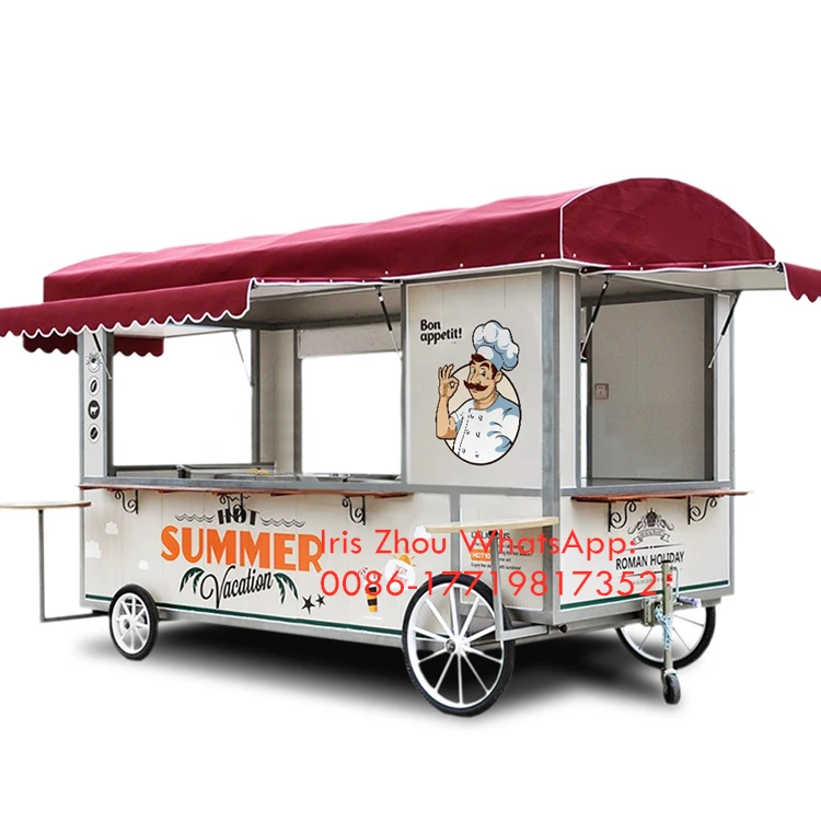 ヴィンテージモバイルファーストフードトラック,多機能トラック,長さ3m,幅2m,新品