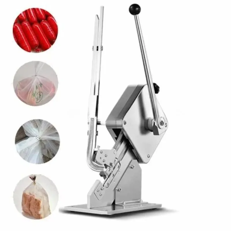 Commercial Manual Ham Sausage Plastic Clipping Machine Fruit Onion Net Bags Clipper