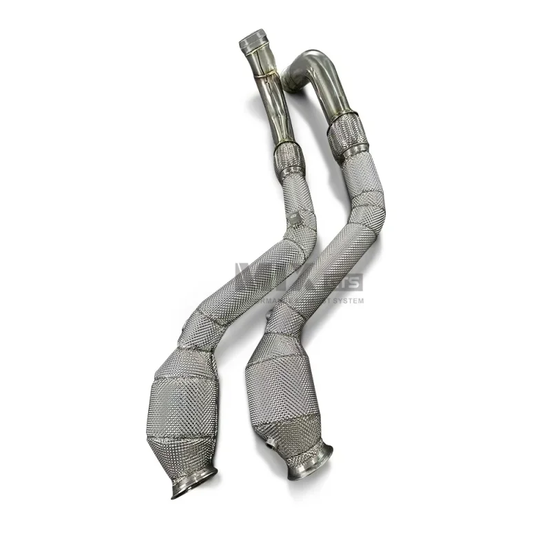 Stainless Steel High Flow Exhaust Downpipe for Bentley Flying Spur W12 6.0T 2019-Head Section Exhaust Pipe, Exhaust Modification