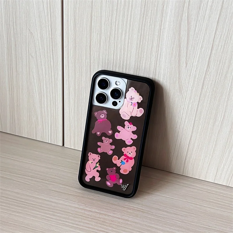 Wildflower Cute Bear-y Sunflower Anti-Fall Case for iPhone 12 13 14 15 16 Pro Max 16 Plus Bow Beau Dreamy Heart wf Phone Cases - Image 3