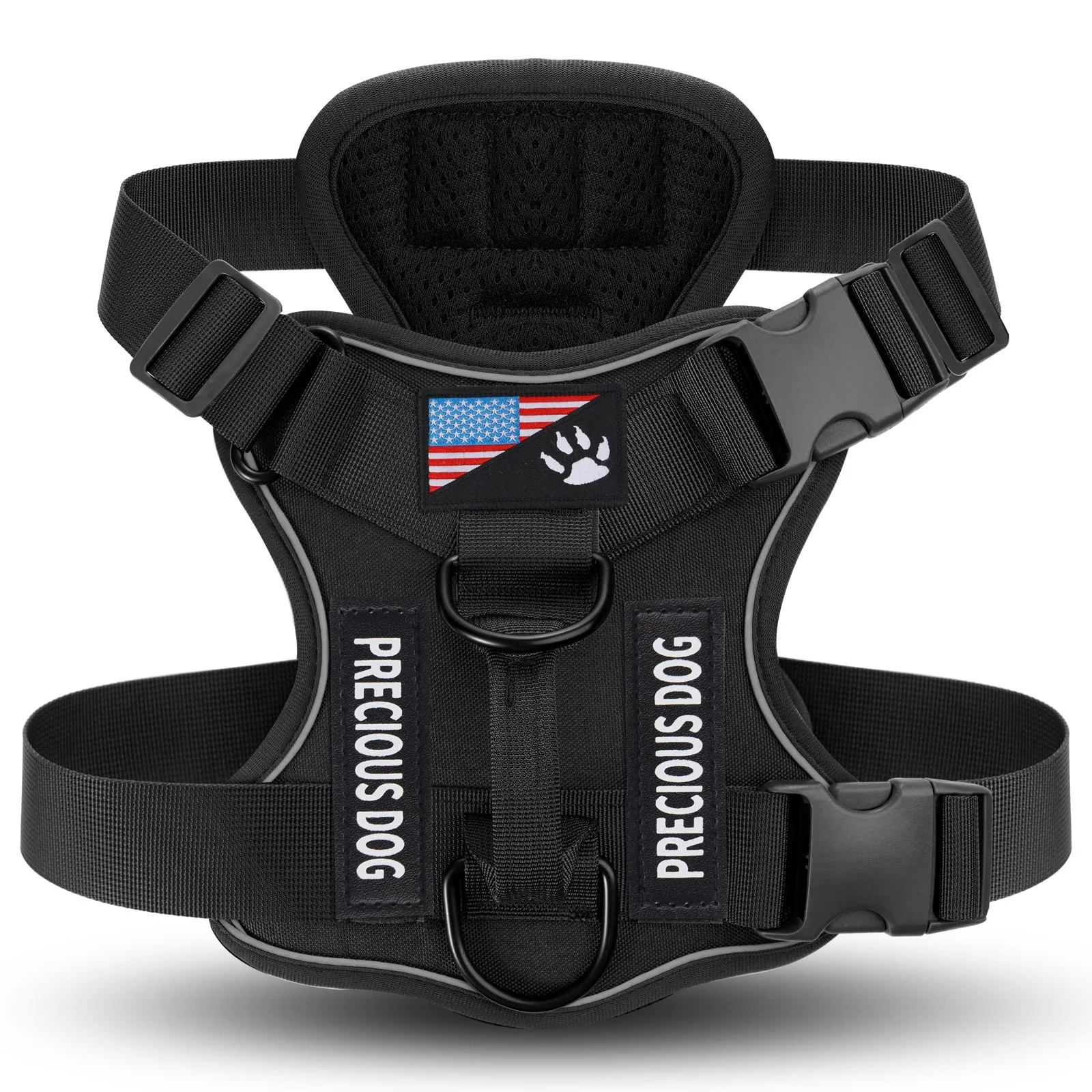 Nouveaux accessoires pour chiens, harnais tactique pour grands chiens, gilet réfléchissant de nuit, accessoires pour chiens de petite taille.