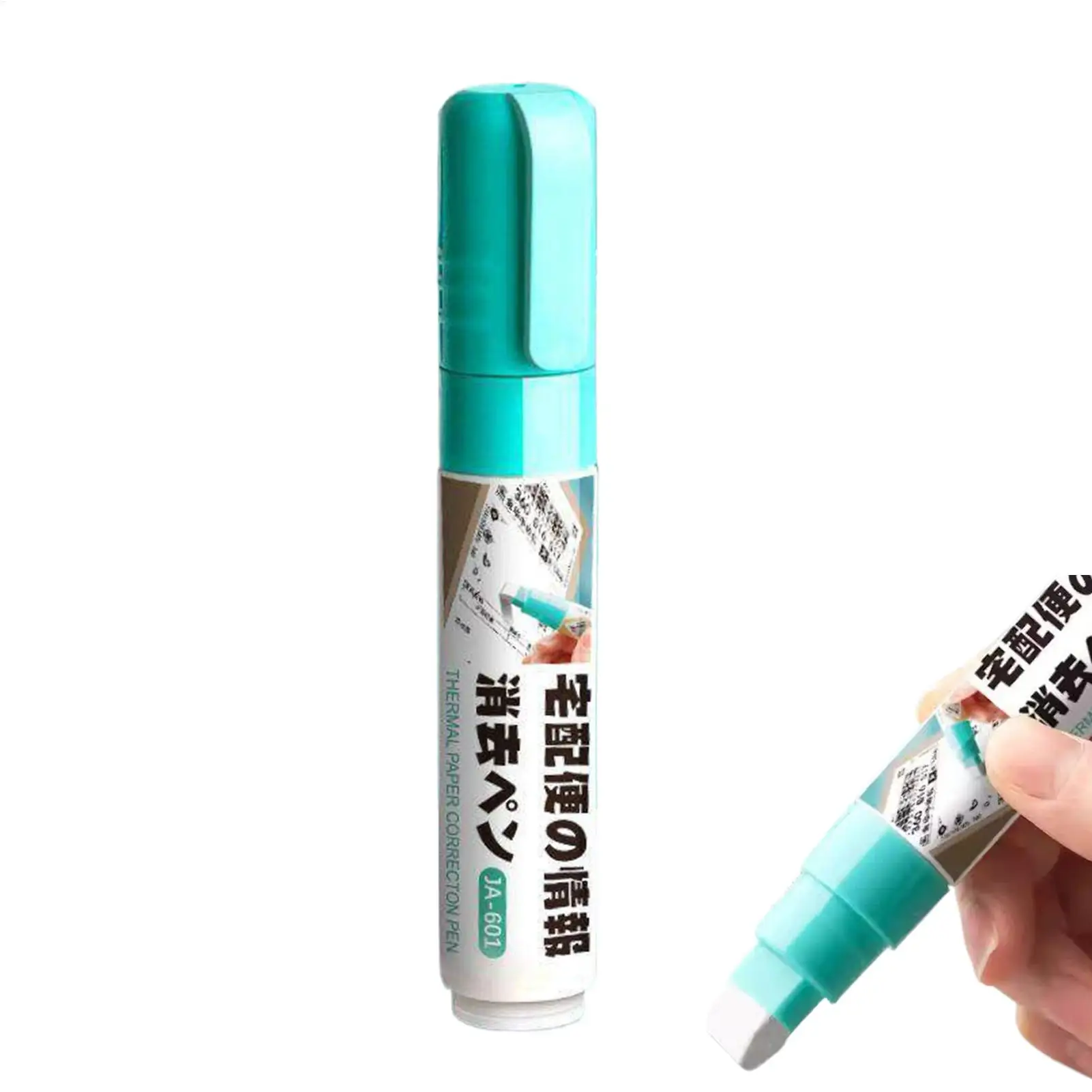 Thermal Paper Eraser Pen 8mm Wide Tip Portable Remover Thermal Label Eraser for Office School Home Shipping Parcel Label