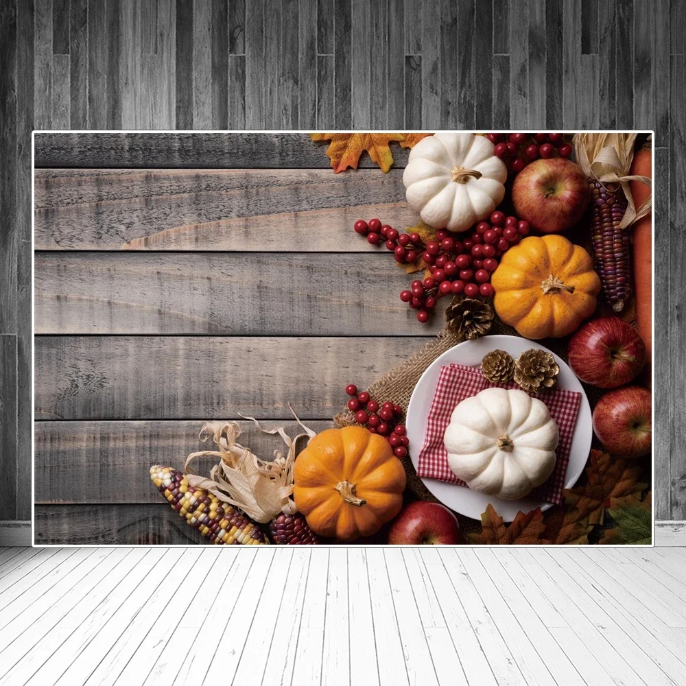 Outono Frutas Pranchas De Madeira Cenários De Fotografia, Decoração De Fotografia, Colheita De Milho De Abóbora, Sinal De Maçã, Photobooth Fundo Acessórios