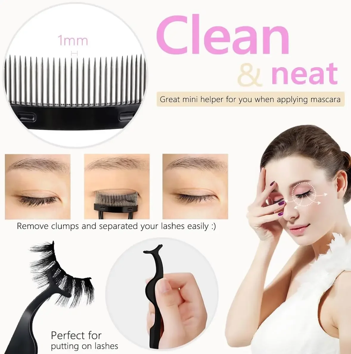 Kit professionale per ciglia e sopracciglia 2-8 pezzi Pennello per piegaciglia Pinzette Applicatore Base in silicone Strumenti di bellezza per ciglia e sopracciglia