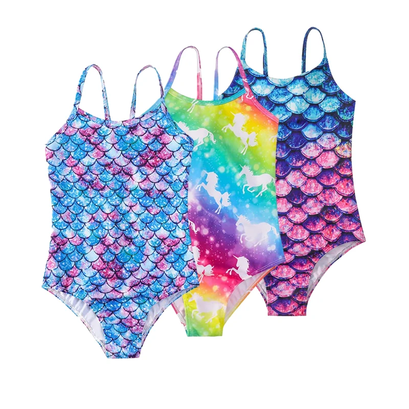 

Summer Kids Baby Girl Swimsuits Printed Sleeveless Jumpsuit Bikini Beach Swimwear Beachwear Bathing Suits