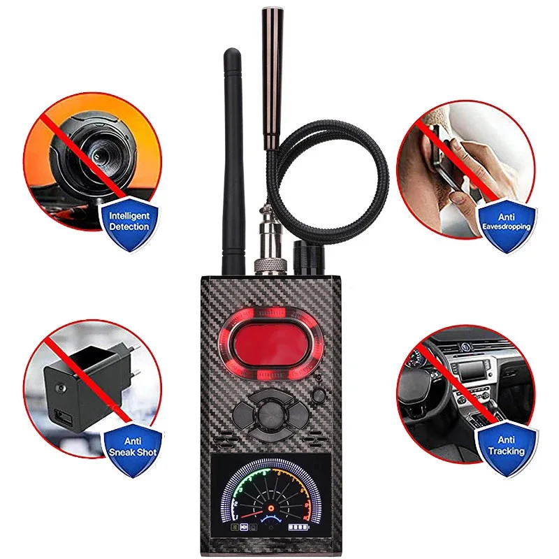 Latest K99 Anti-spy Device Detect Hidden Cameras RF Signals Wireless Cameras Lens Bugs GPS Trackers Magnetic GSM Devices