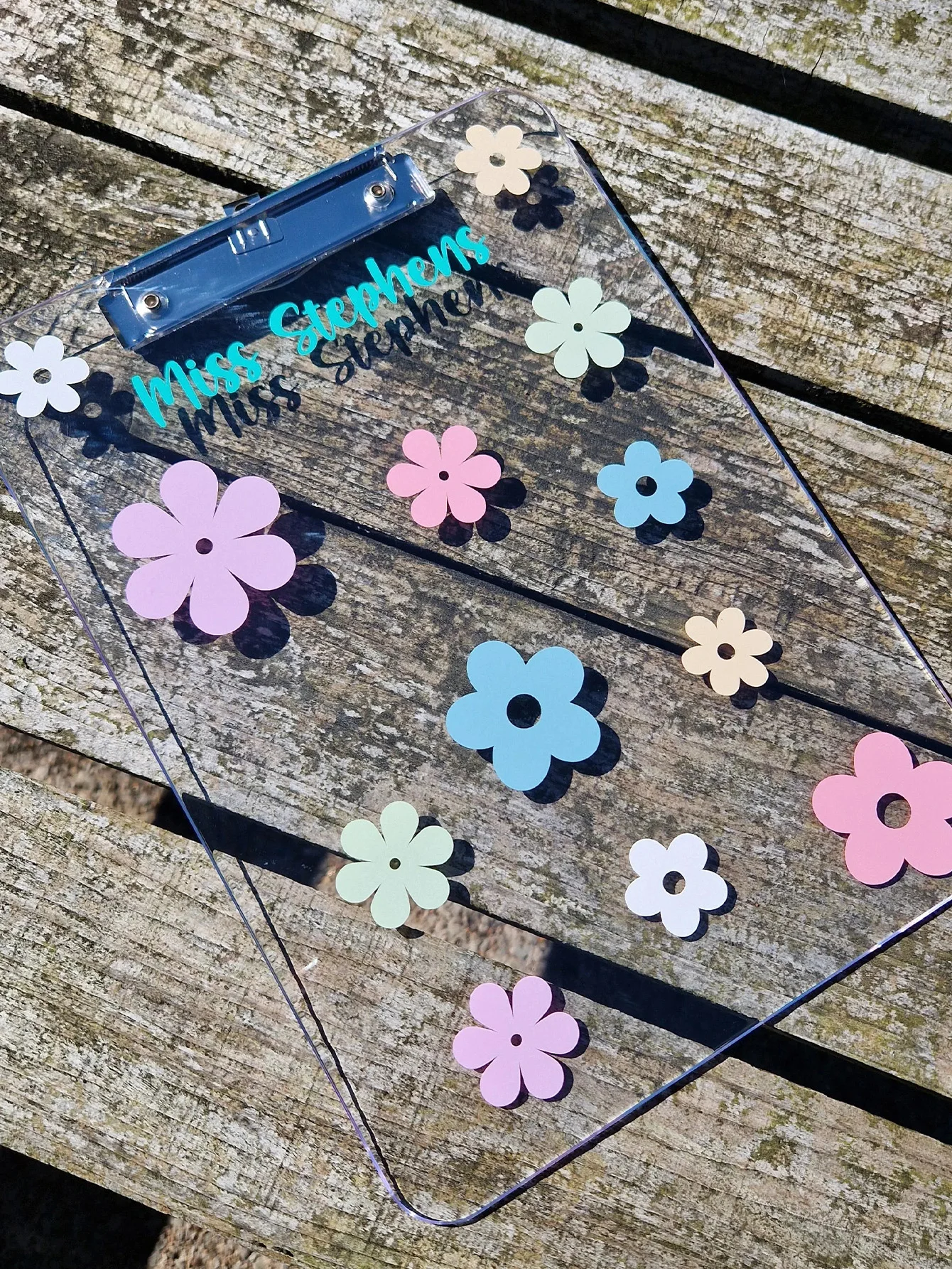 1 قطعة مجلد مخصص-مخصص PMMA ديزي مبهج محفور بالليزر اسم وعنوان هدايا فريدة للمراهقين للاستخدام اليومي