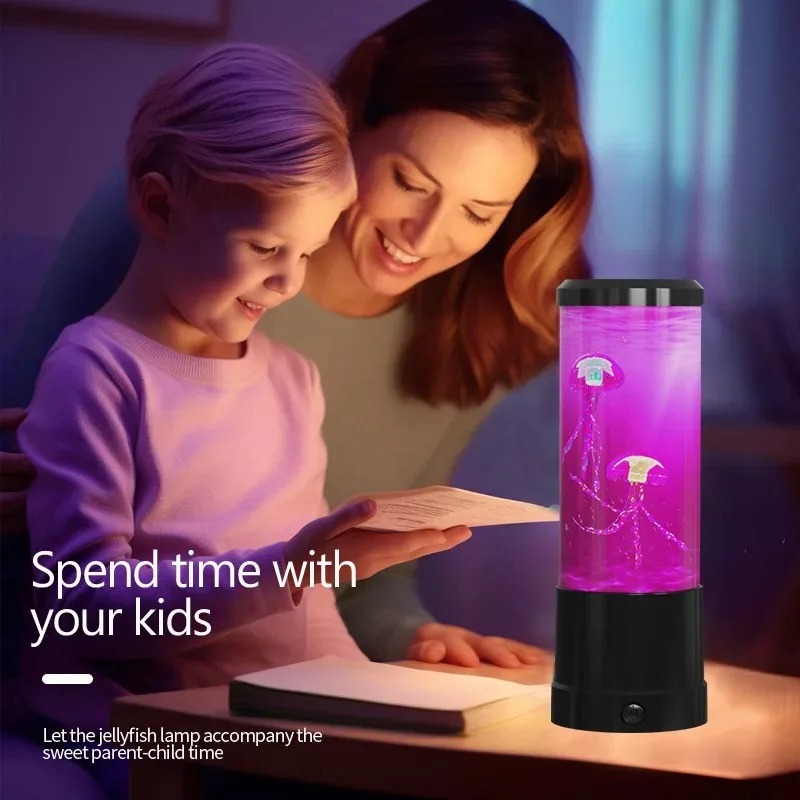 تغيير لون قنديل البحر مصباح Usb/بطارية تعمل بالطاقة الجدول ضوء الليل الأطفال هدية ديكور غرفة نوم المنزل بنين بنات هدايا عيد الميلاد