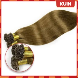 Nail/U Tip Human Hair Extensions Natural Remy Fusion Hair Extensions Straight Hairpiece Keratin Capsules Blonde Black Colored