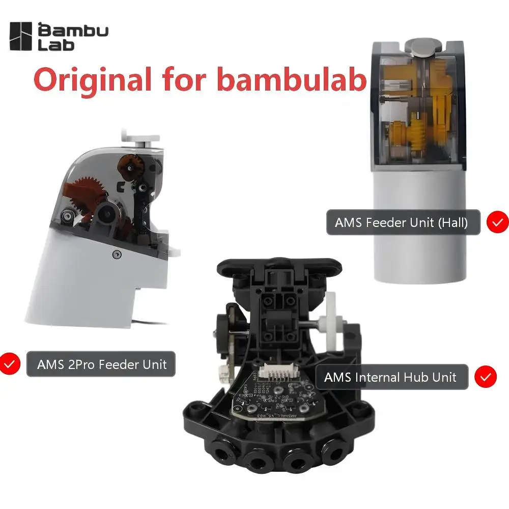 Genuine Original For bambu lab AMS 2 Pro Feeder Unit/AMS Feeder Unit (Hall)/AMS Internal Hub Unit/3D Printer Accessories