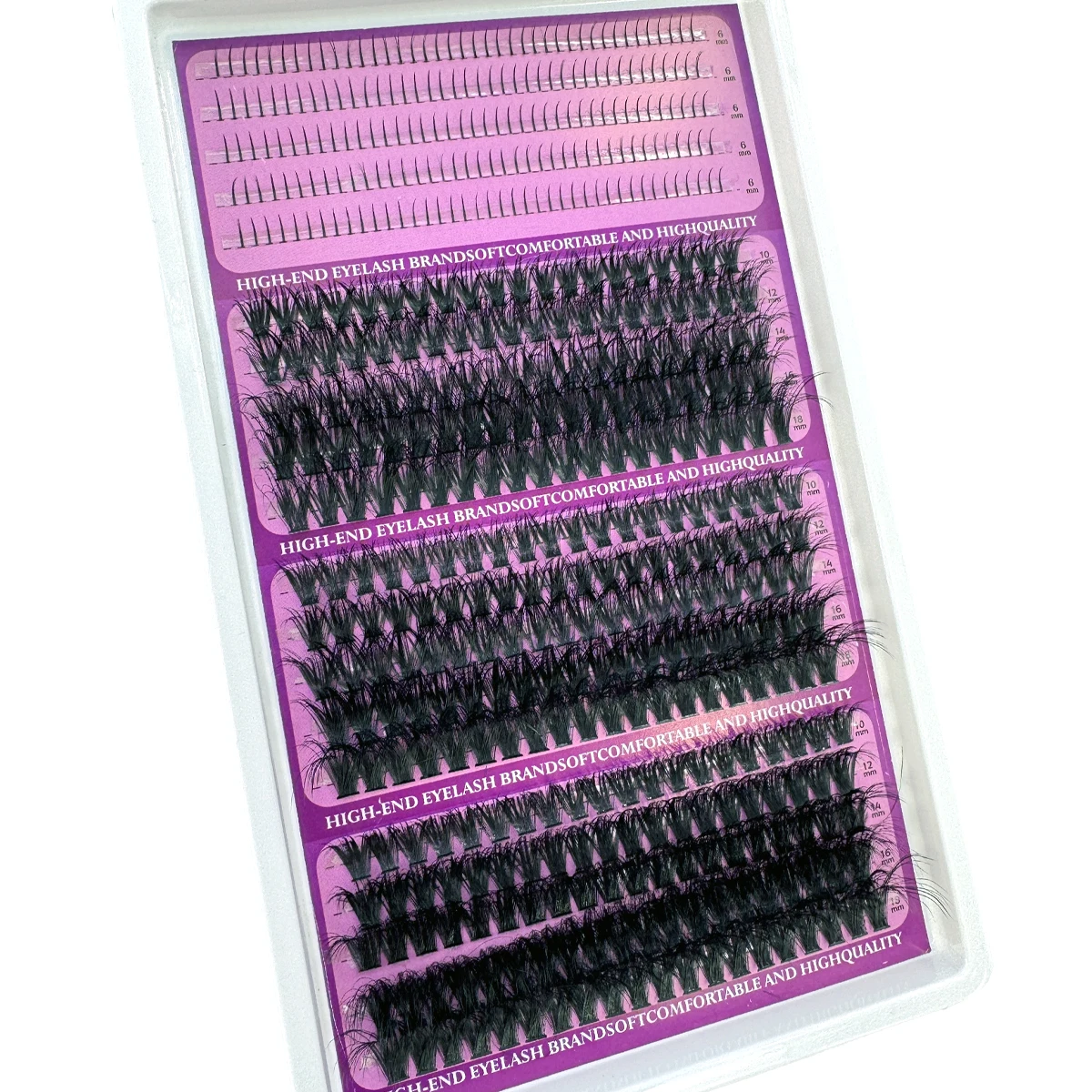 20 Reihen Wimpernspikes Wimperncluster Volumen Einzelwimpern Wispy Wimpern DIY Spiky Lash Extension Manga Cluster Wimpern – Detail 23