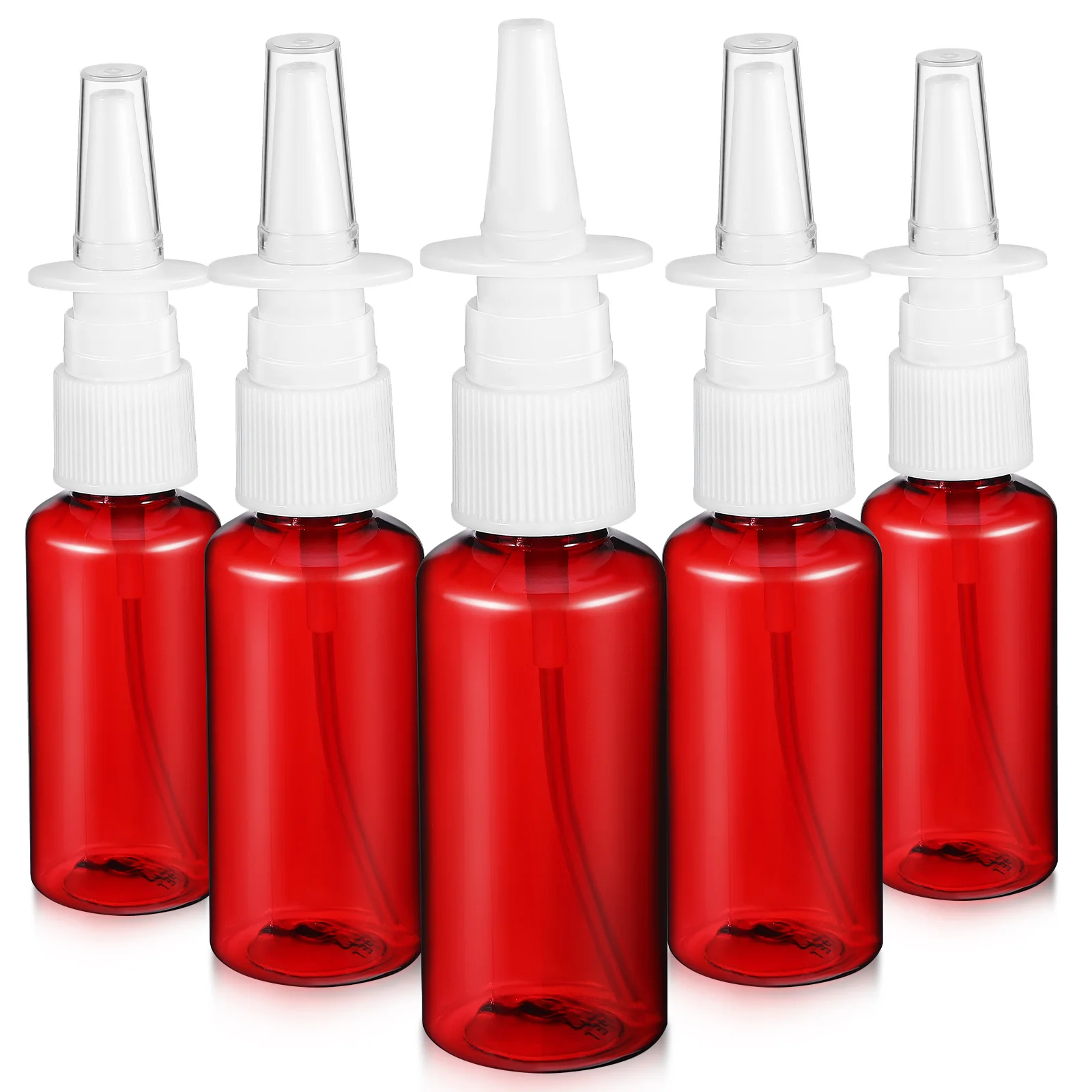 

5 Pcs Fine Mist Spray Bottles Transparent Flat Shoulder Nasal Spray Bottles Fine Mist Travel Refillable Sprayer Home Use