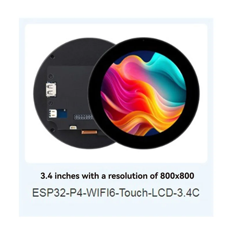 L52A-3.4Inch Round Touch Display 800X800 Resolution IPS Screen 10-Point Multi-Touch Supports Deepseek AI Voice Interaction