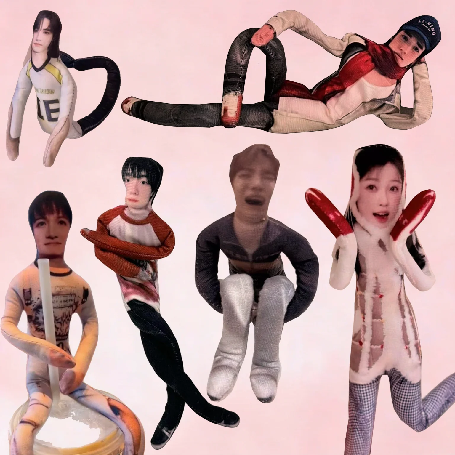 Custom Photo Doll Wacky Bendy Personalized Idol Fans Make Friend into a Posing Plushie Flexible Figure Prank Gifts