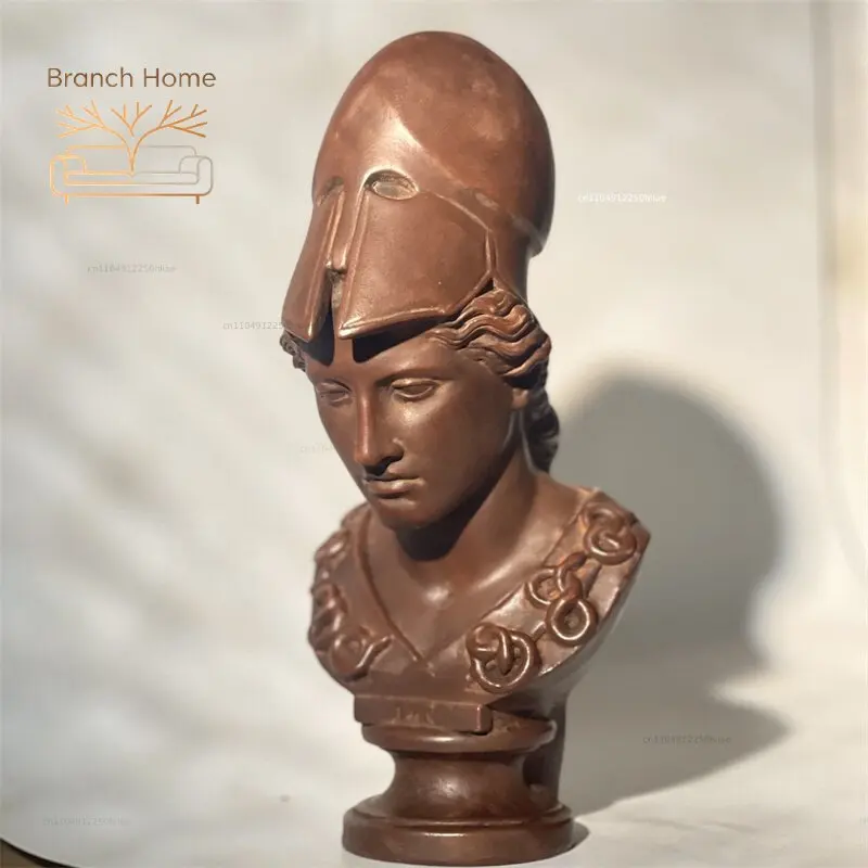 Vintage Athena statue European classical wisdom Muse ornament study office desktop art decoration