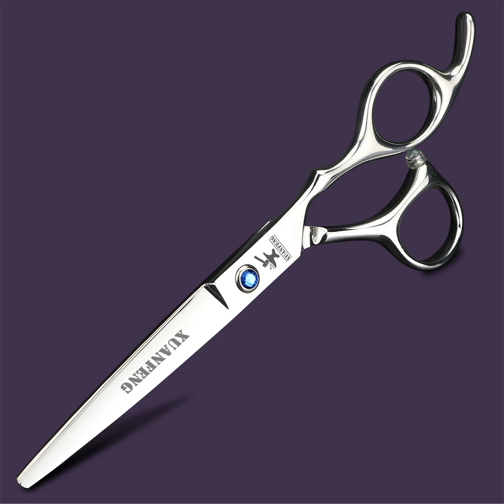 XUANFENG bull Screw Barber Cutting and Thinning Scissors 6-inch Japanese 440C Steel Hair Scissors