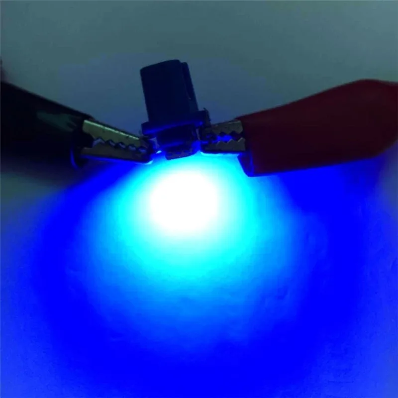 10Pcs T5 Car Dashboard Side Switch LED Light Colorful Bulbs Cars Interior Brightness 12V Instrument Lamp Auto Accessories