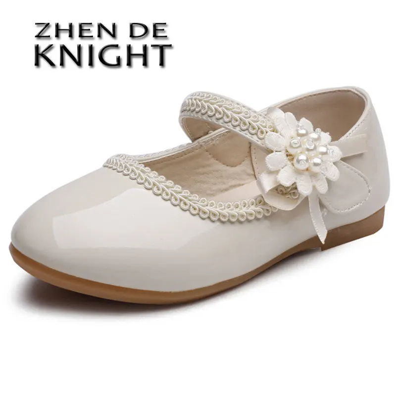 

1 2 3 4 5 6 7T New Baby Girls Leather Shoes Flower Kids Shoes Princess Cocktail Party Shoes For Baby Girls Wedding Dress Shoes