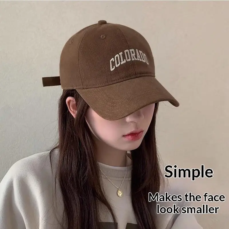 Solid Letter Baseball Cap Embroidery Sun Hat Spring Summer Outdoor Adjustable Visor Cap For Daily Street Casual Wear
