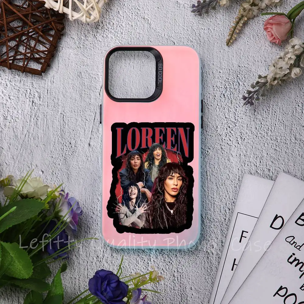 

COOL L-Loreens Singer Phone Case For IPhone 17 16 15 14 13 12 11 Plus Pro Max Multicolor Aurora Shockproof Funda Cover