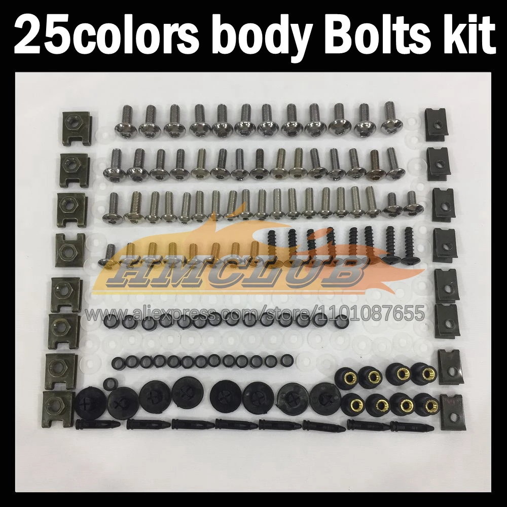 268ps Full Screws Kit Body bolt For KAWASAKI NINJA ZX-11R ZX11 ZZR1100 ZX11R 93 94 95 96 97 98 99 00 01 Fairing bolts screw NutS