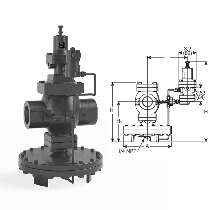 

GP-2000(B)Manual External Pilot Diaphragm Operated Pressure Reducing Valve Water Heat Exchangers Steam Coils Drum Dryers Process