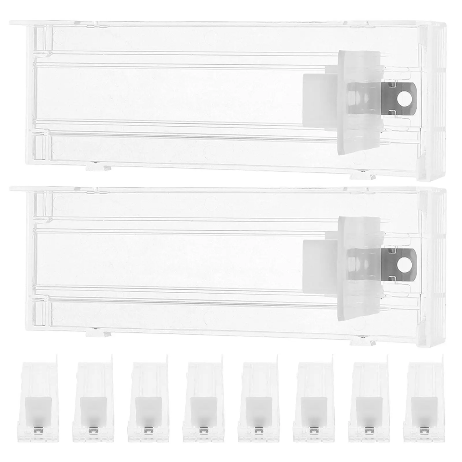 10Pcs Automatic Retail Shelf Pusher System Spring-Loaded Display Rack for Drink Bottles Soda Cans Cigarettes Snacks Supermarket