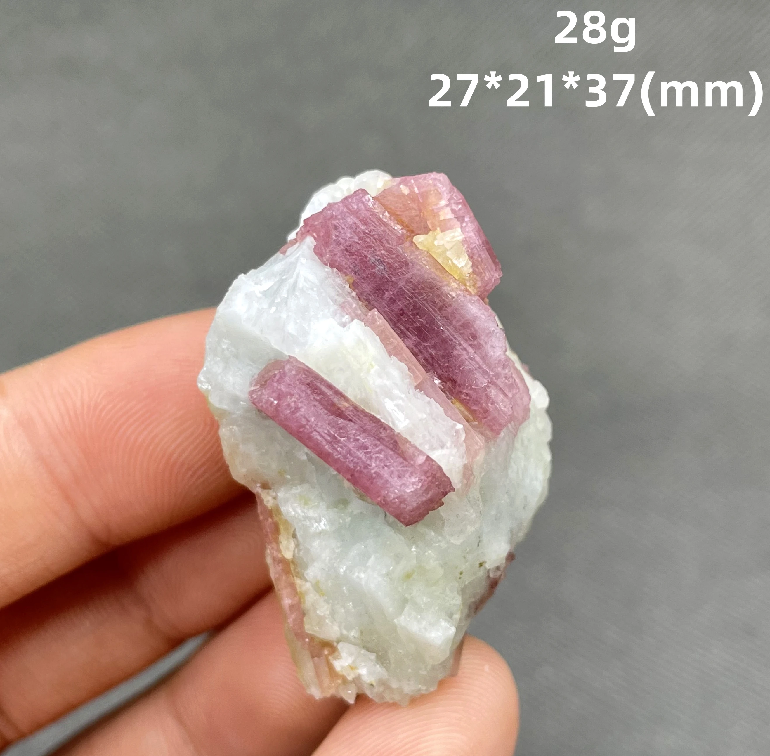 Natural Brazil pink  tourmaline mineral specimens + healing quartz crystals and stones rock gemstone