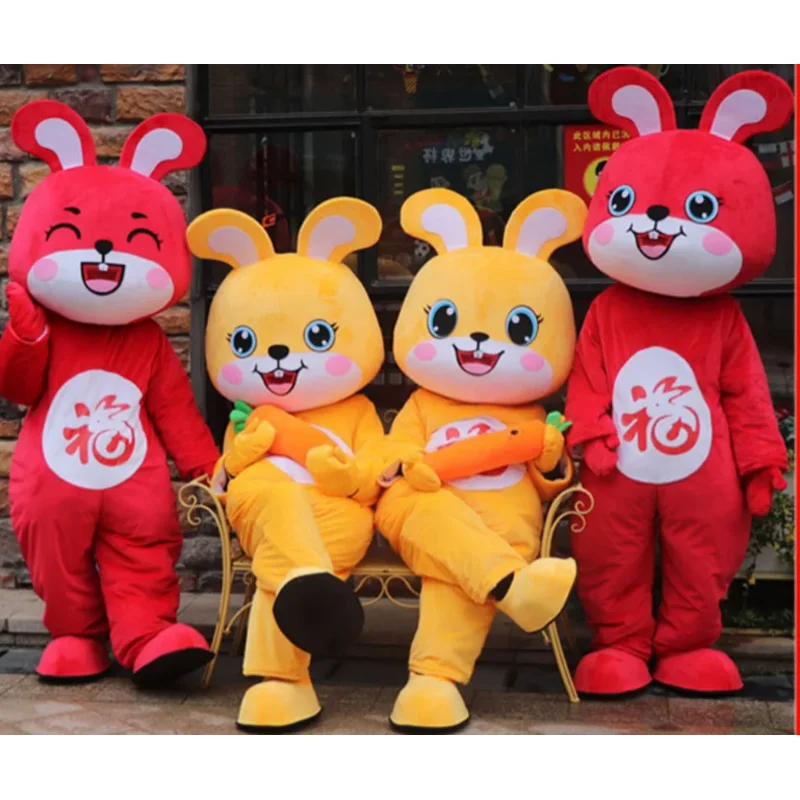 

Rabbit Doll Costume Performance Cartoon Adult Head Set Mascot Custom Doll Clothing Radish Props