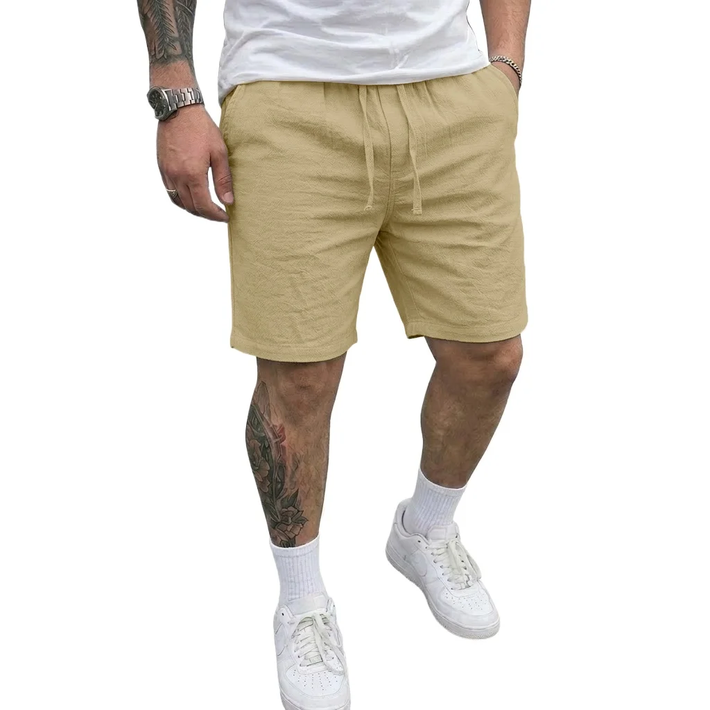 Thumbnail 4 - #2 Trending Mens Cotton Linen Summer Shorts Right Now