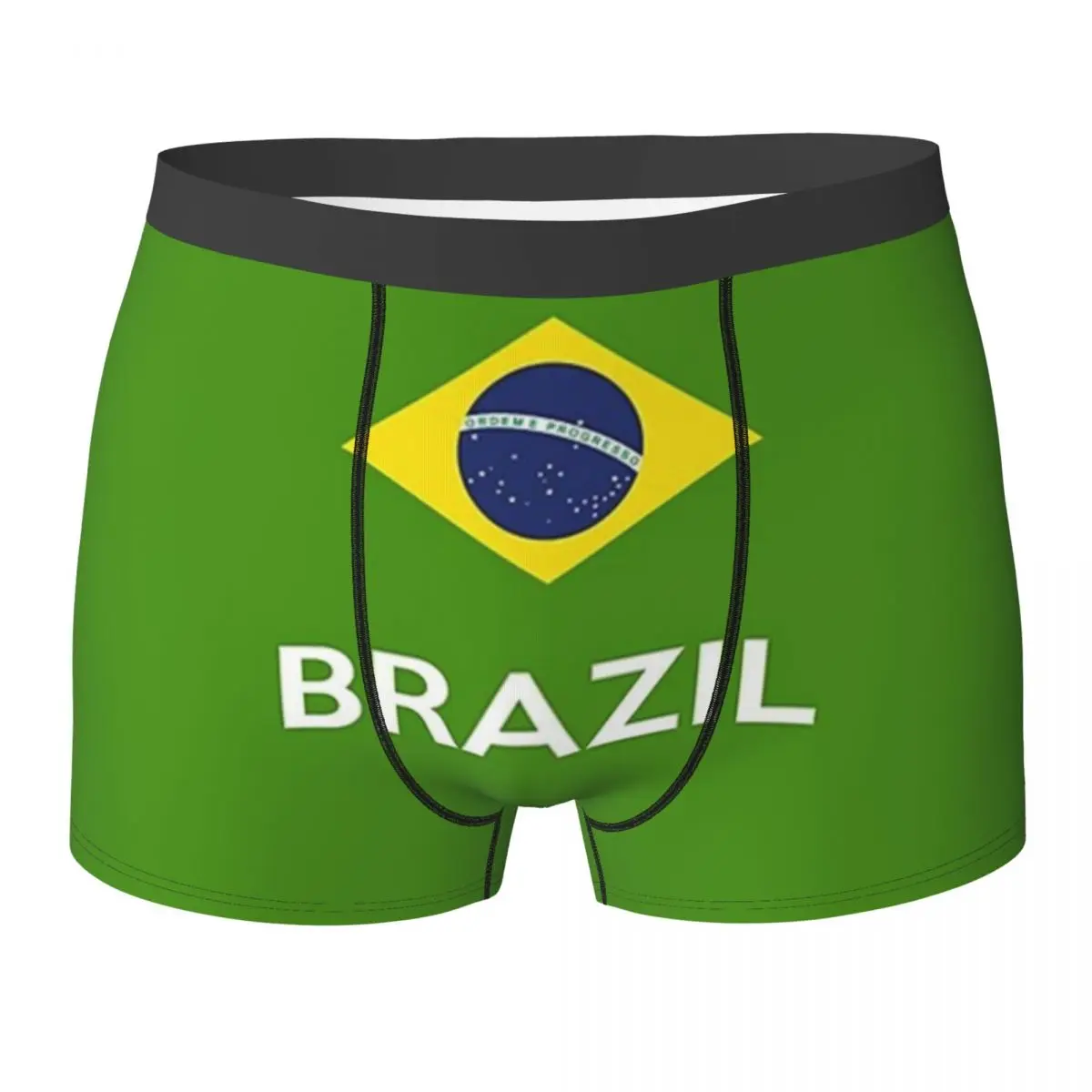 Boxer Underpants Shorts Brazil National Flag Panties Male Breathable Underwear for Homme Man Boyfriend Gifts