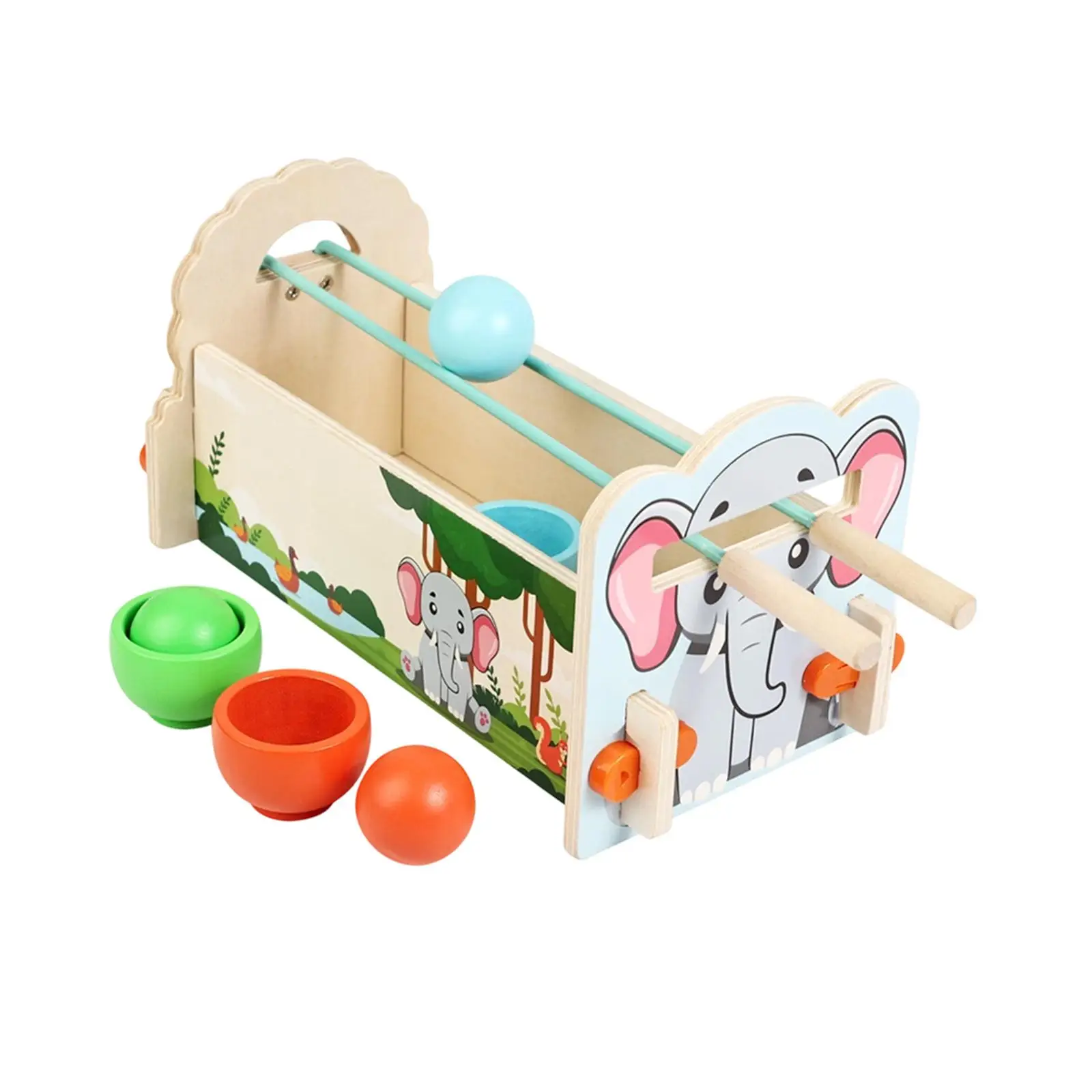 Clip Bead Matching Game Houten kinderpuzzel Educatief speelgoed Montessori Leren voor kleursortering