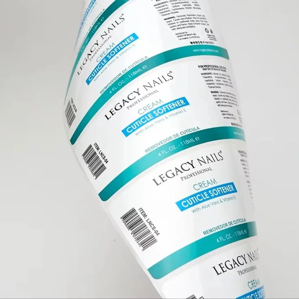 1000pcs Custom Waterproof Vinyl Label Stickers｜Glossy Lamination Roll Labels for Nail Polish Bottle Packaging