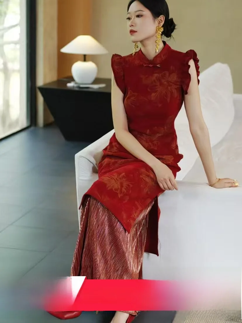 

Китайский комплект утренних халатов Ele для женщин: элитный, ультра-сказочный дизайн, идеален для невест