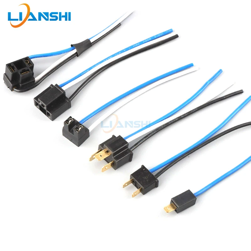 

5pcs Automotive headlights high beam low light bulb holder H1 H3 H7 H4 high temperature receptacle lamp plug adapter