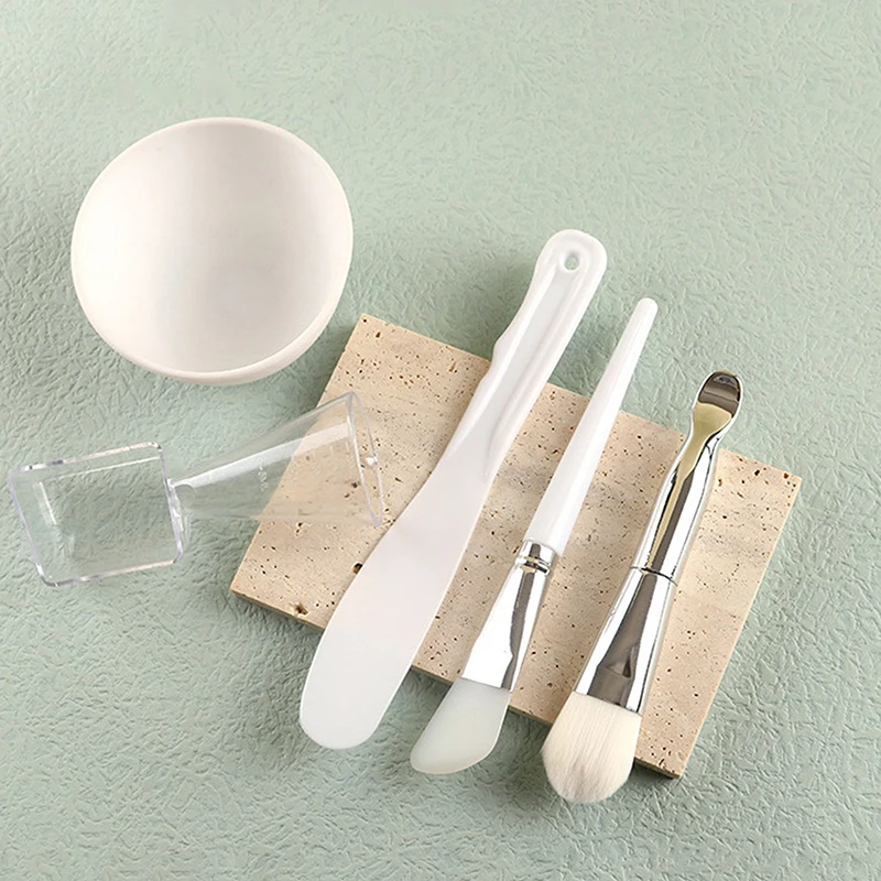 Juego de 5 uds de cuencos para máscara Facial DIY, pegamento suave de silicona, cuenco de diafragma hecho a la belleza, maquillaje de belleza para Spa, juego de herramientas para el cuidado de la piel