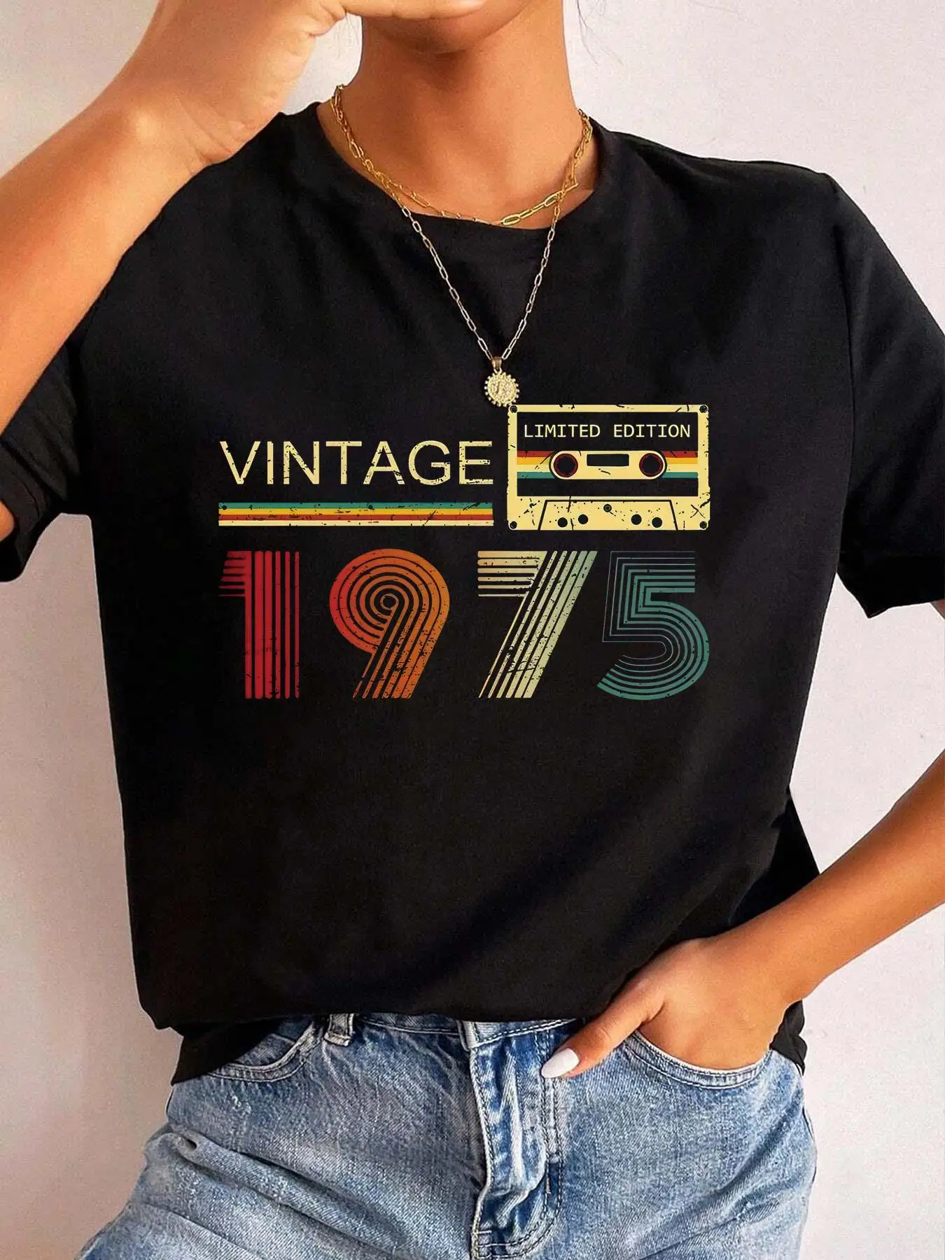 Vintage 1975 T Shirts for Men Dad Fathers Day Birthday Gifts for Husband Friend 1975 Tshirt