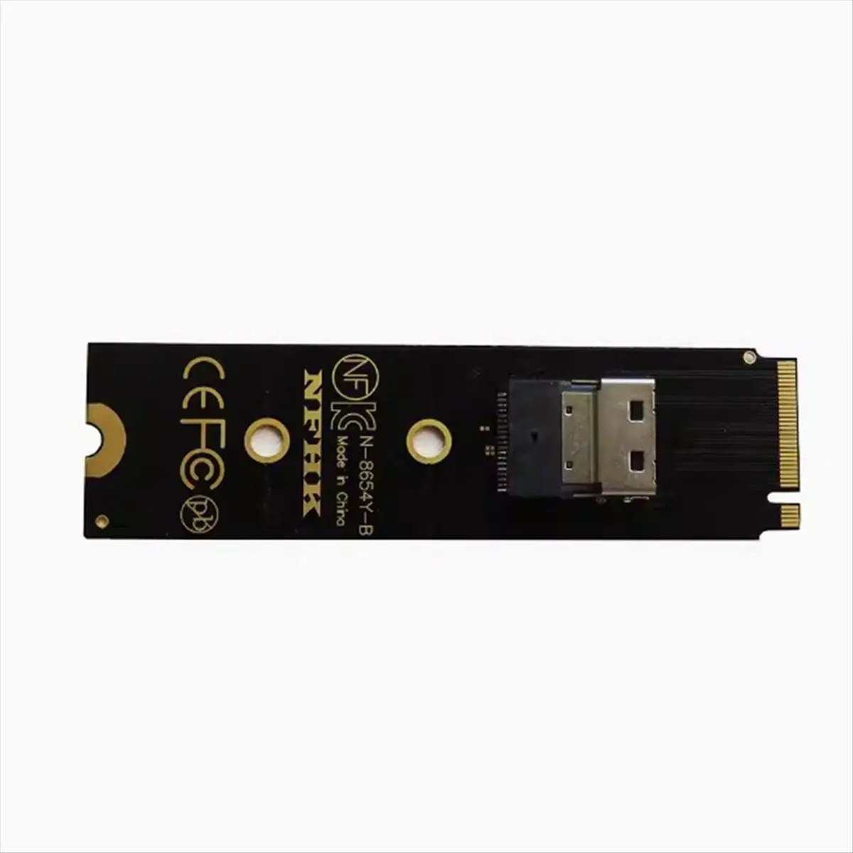 ABGZ NVMe M.2 NGFF Interface Adapter to Slim SFF-8654 NVMe for High-Speed Data Transfer and Storage Expansion 38Pin