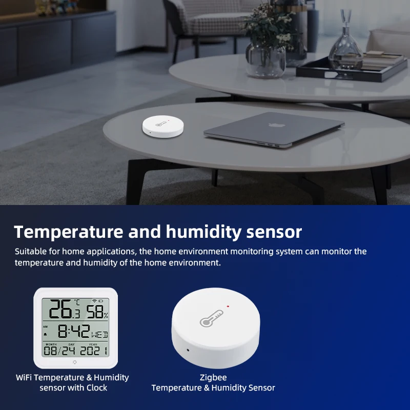 2022 New Zigbee Door Window Temperature SOS Sensor Kit House Security Alarm System US Tuya App Smart Home Products & Devices