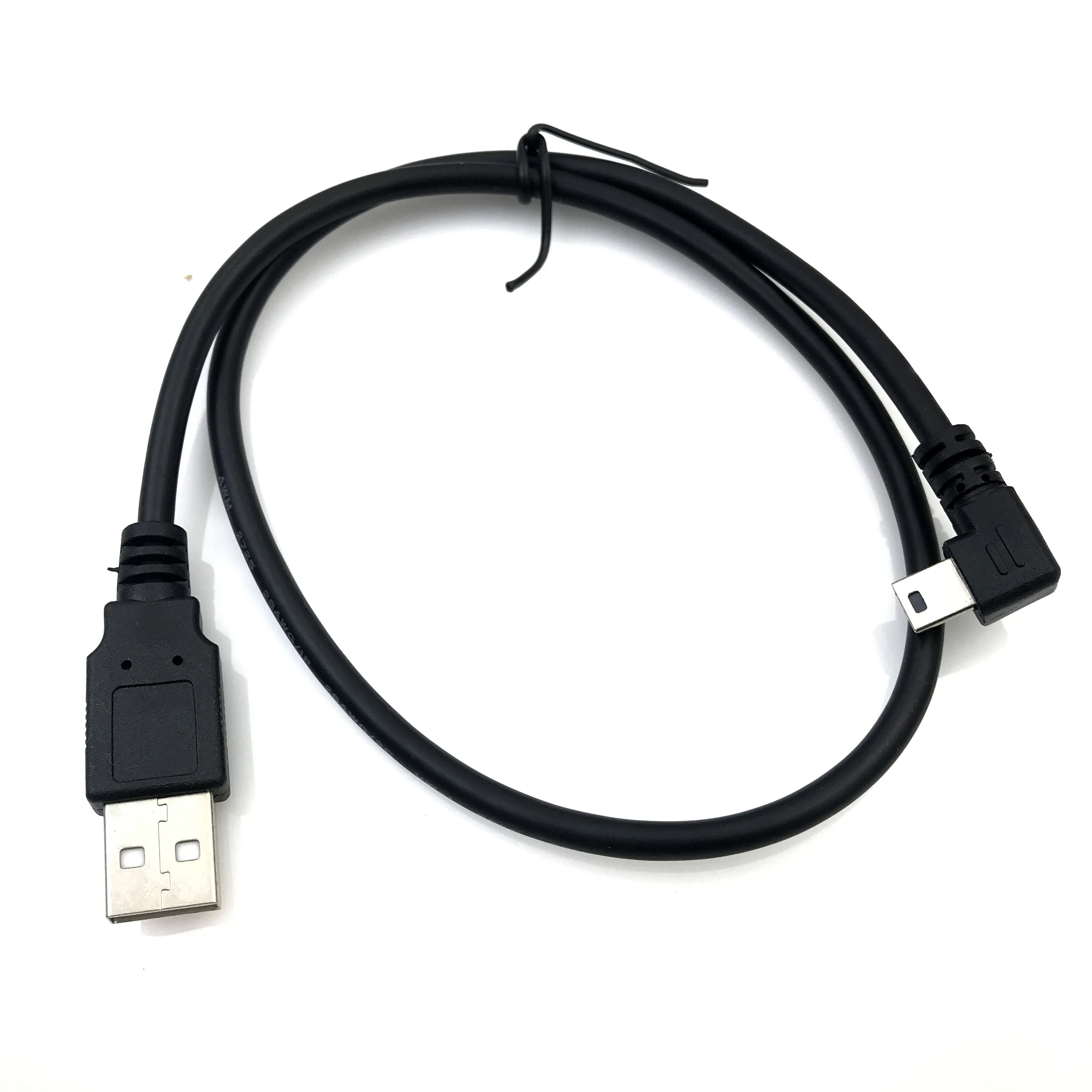 USB 2.0 Male to Mini USB UP Down Left Right Angled 90 Degree Cable 0.25m 0.5m  for Camera MP4 Tablet