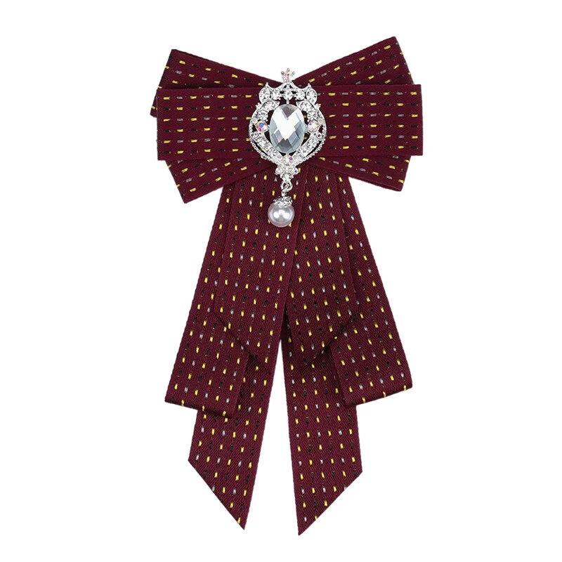 Heiße Schule Mädchen Junge Elegante Klassische Retro Große Fliege Krawatte Strass Corsage Bowtie Krawatte Geschenke für Frauen Formale Krawatten – Detail 17