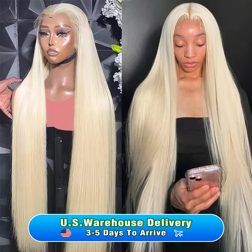 

30 40 Inch 180 220% Density Blonde 613 Lace Front Wigs 13x6 HD Lace Wig Transparent Frontal 13X4 Bone Straight Human Hair Wigs