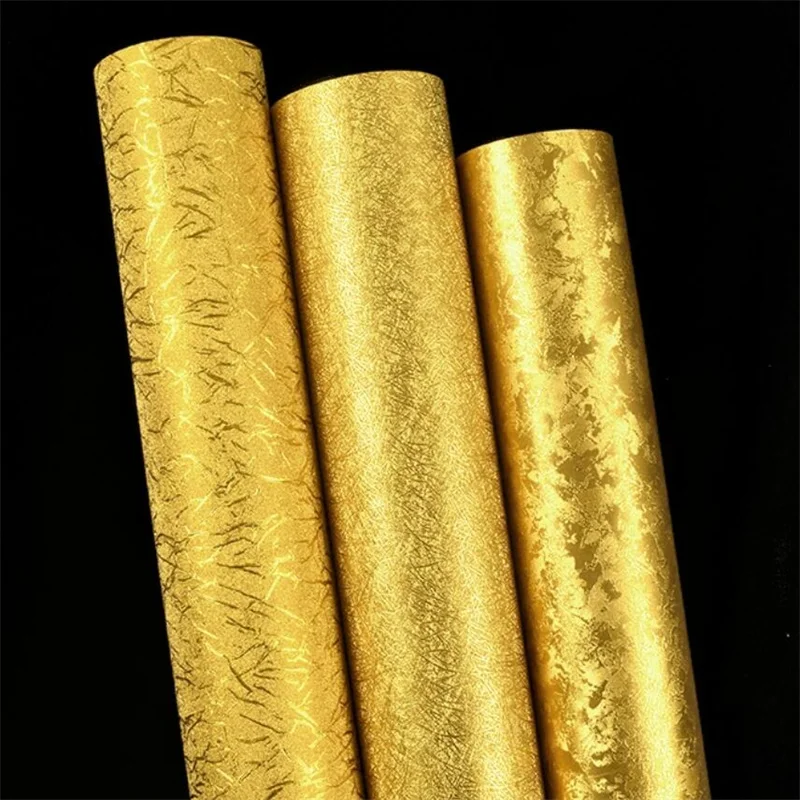 High End Luxury Gold Foil Wallpaper Silver Reflective Glitter Gold Living Room KTV Roof Ceiling Hotel Restaurant Wallpapers Обои