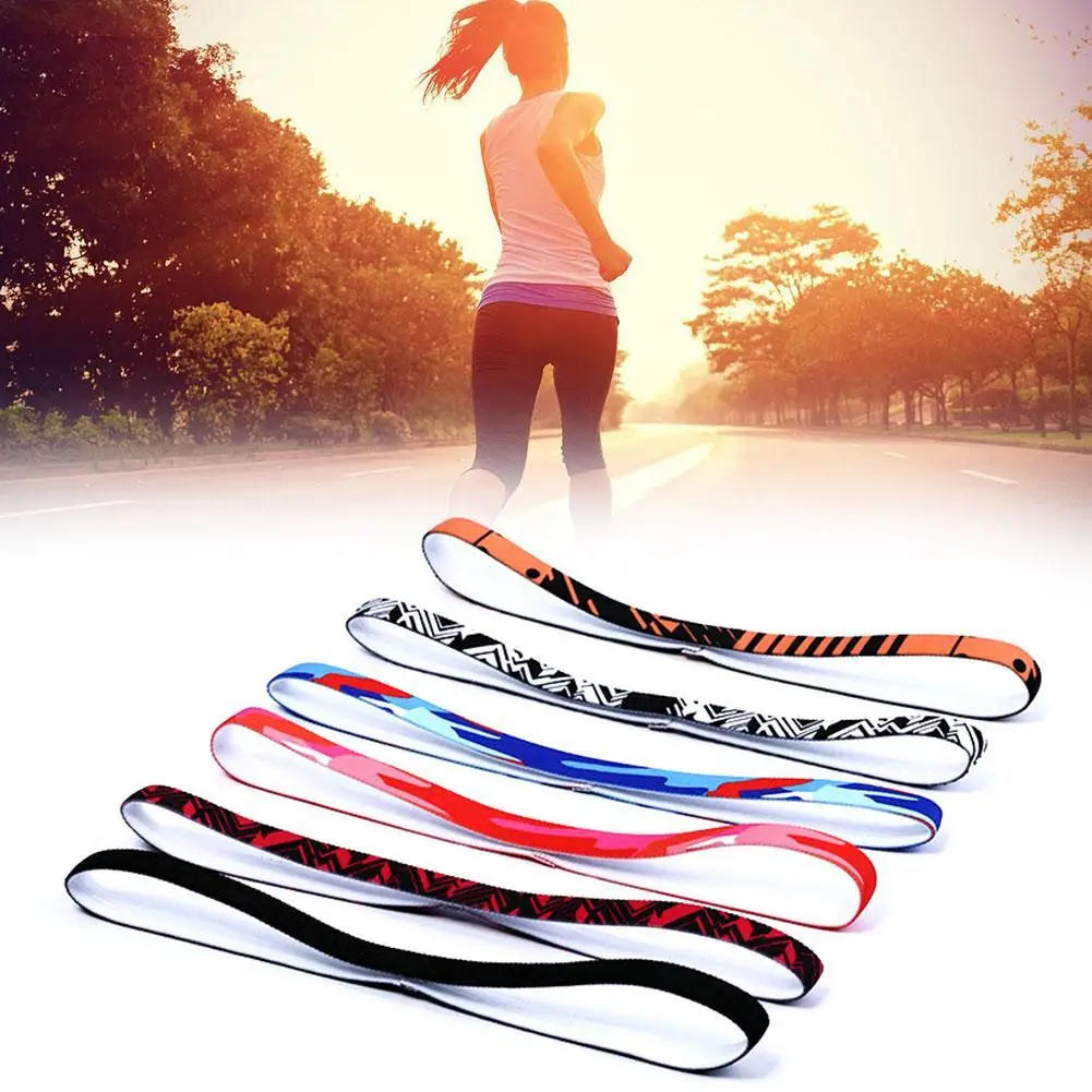 Unisex Sport Haarband rutschfeste Silikon Streifen Schweißführung elastische Stirnbänder Schweißband Yoga Laufen Fitness Haarschmuck – Detail 5