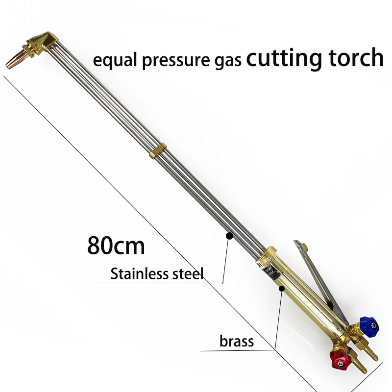 80cm length oxygen cutting gun equal pressure gas cutting torch high power flame oxygen cutting gun