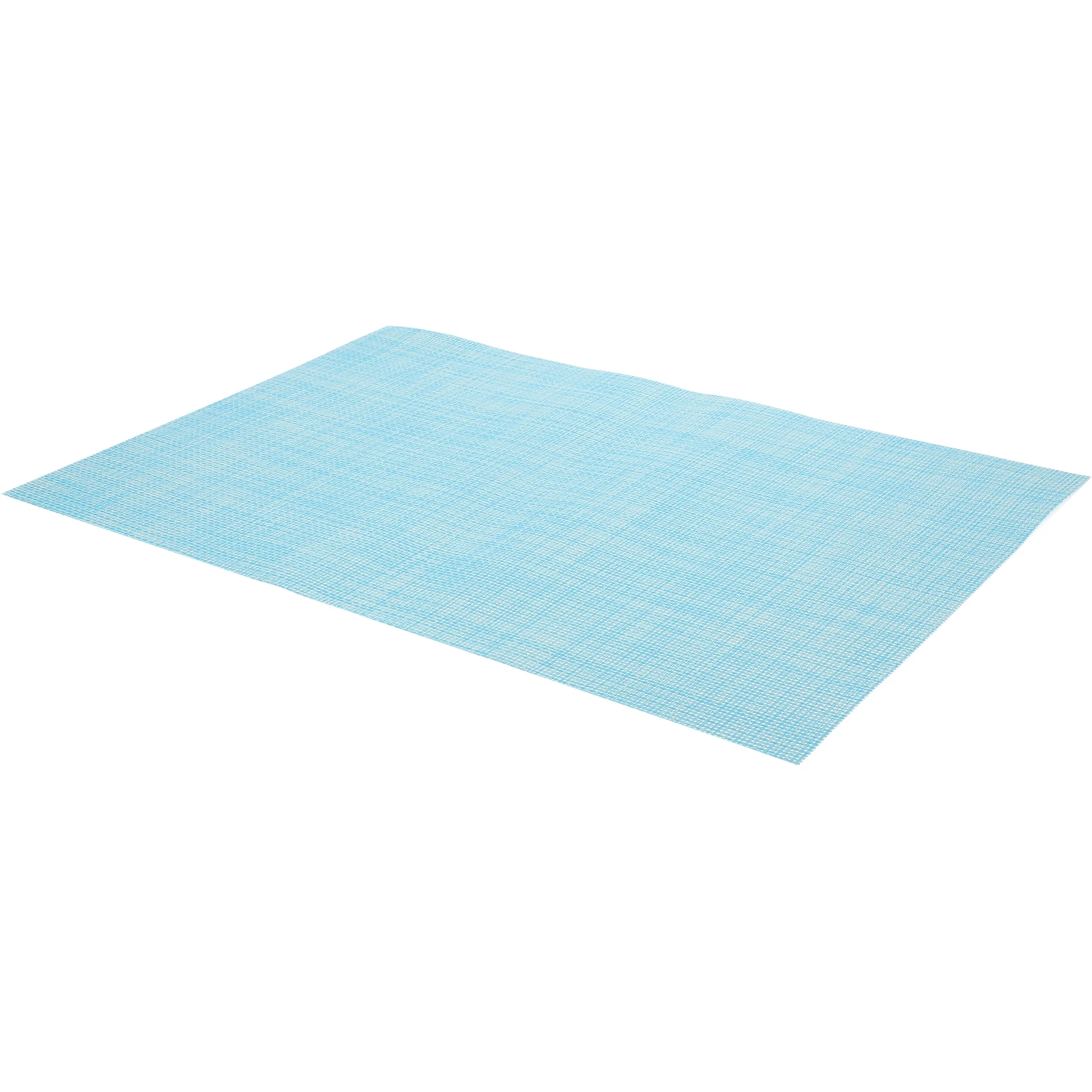 

4pcs Anti-scald Placemats Blue Black Heat Resistant Nonslip Faux Linen Washable Vinyl Rectangle Mats for Dining Table