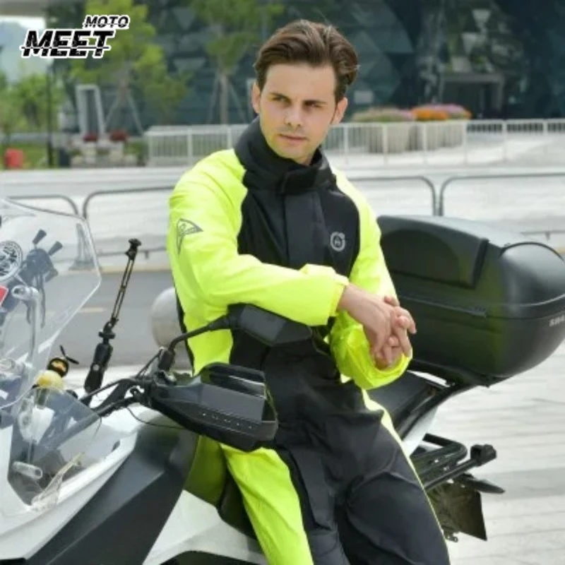 

One-piece Full Body Rainproof Men's Motorcycle Raincoat and Rain Pants Motorcycle Riding Rainproof Clothing Rider Equipment